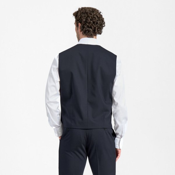 Zoom bild av Traveller mens waistcoat modern fit, dark navy