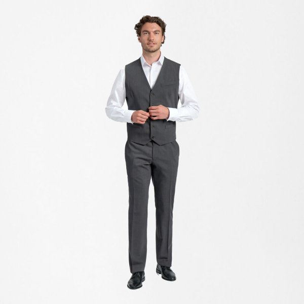 Zoom bild av Traveller mens waistcoat modern fit, dark grey