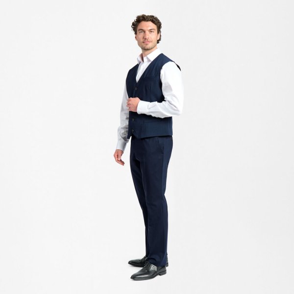 Zoom bild av Traveller mens waistcoat modern fit, dark blue