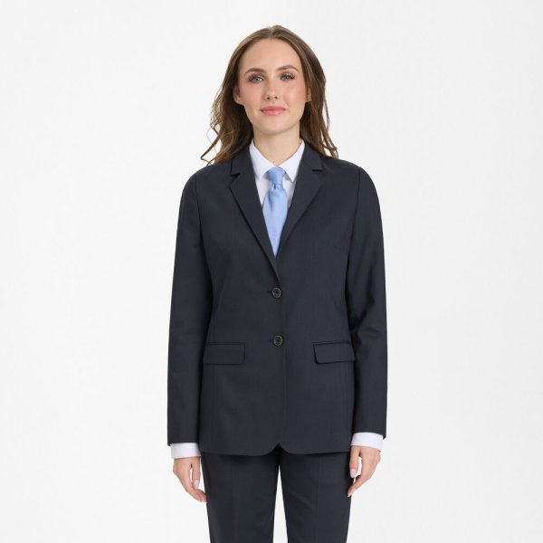 Zoom bild av Traveller womens blazer long modern fit, dark navy