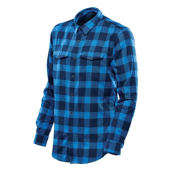 Zoom bild av Men's Logan Snap Front Shirt, royal plaid
