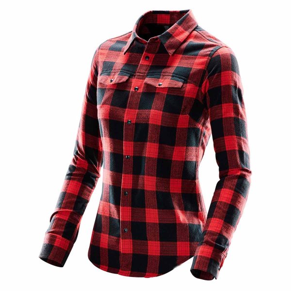 Zoom bild av Women's Logan Snap Front Shirt, red/black