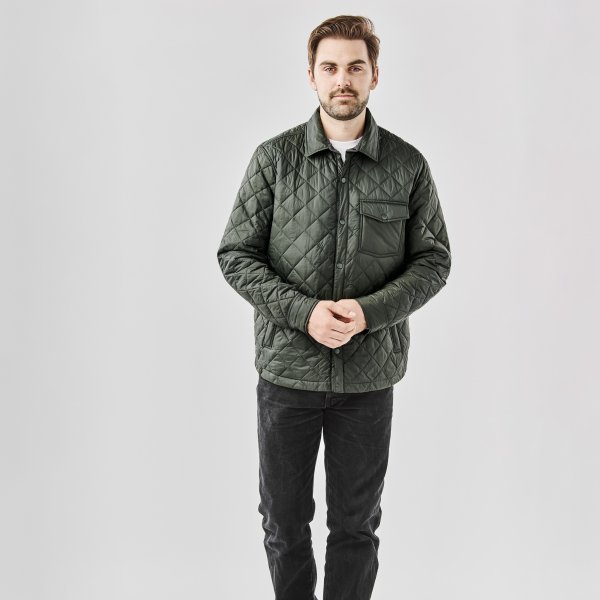 Zoom bild av Men's Tundra Quilted Shacket, cypress