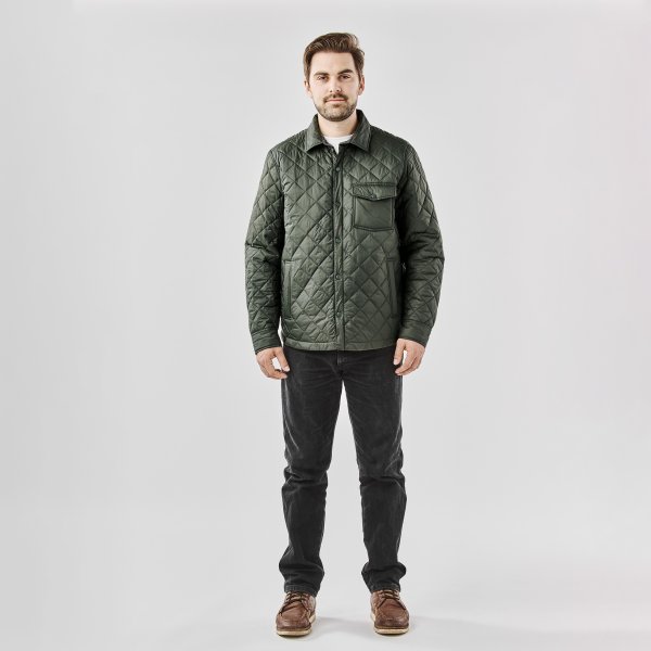 Zoom bild av Men's Tundra Quilted Shacket, cypress