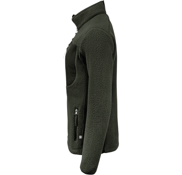 Zoom bild av Womens pile fleece jacket, green/black