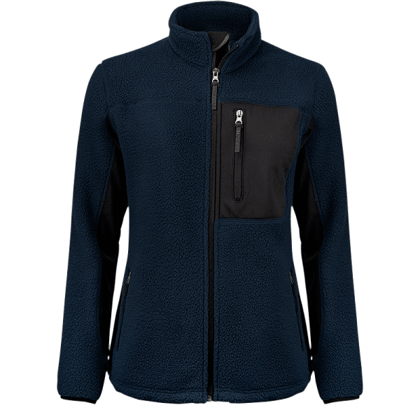 Zoom bild av Womens pile fleece jacket, navy/black